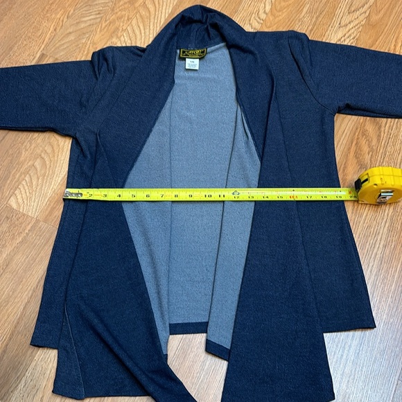 Vintage 1980’s/1990’s A Touch of Class Clothing, navy blue open jacket. Size S/M - Picture 11 of 17